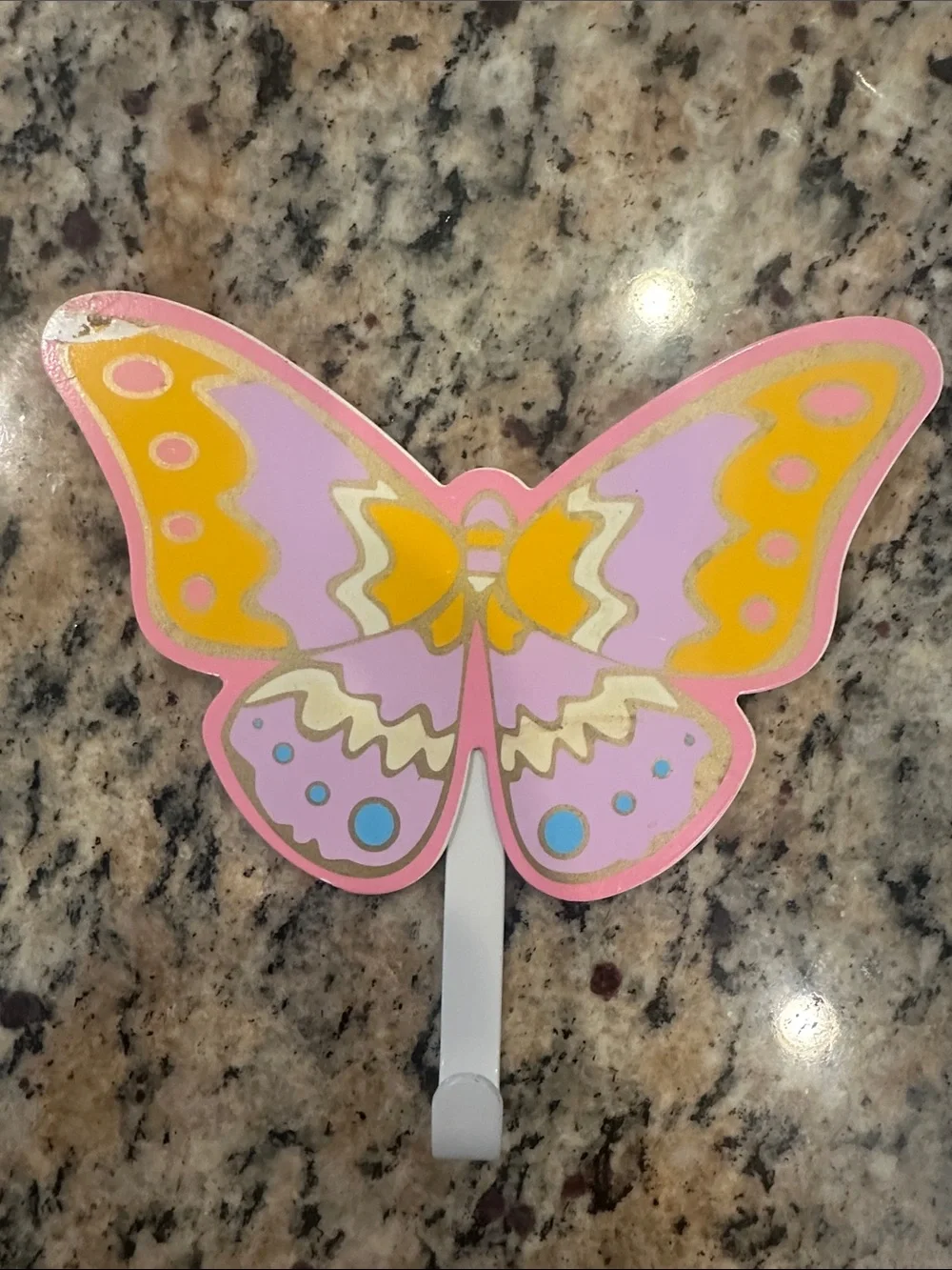 Butterfly Wall Hooks - Pastel Pink, Blue & Yellow Decorative Hooks